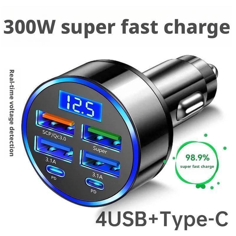 Type C Multiport Adapter - 300 واط PD شاحن سيارة 6