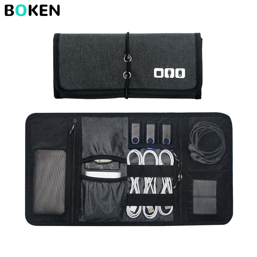 Tech Accessories Storage - حقيبة تنظيم الإلكترونيات، حافظة لتخزين الكابلات،