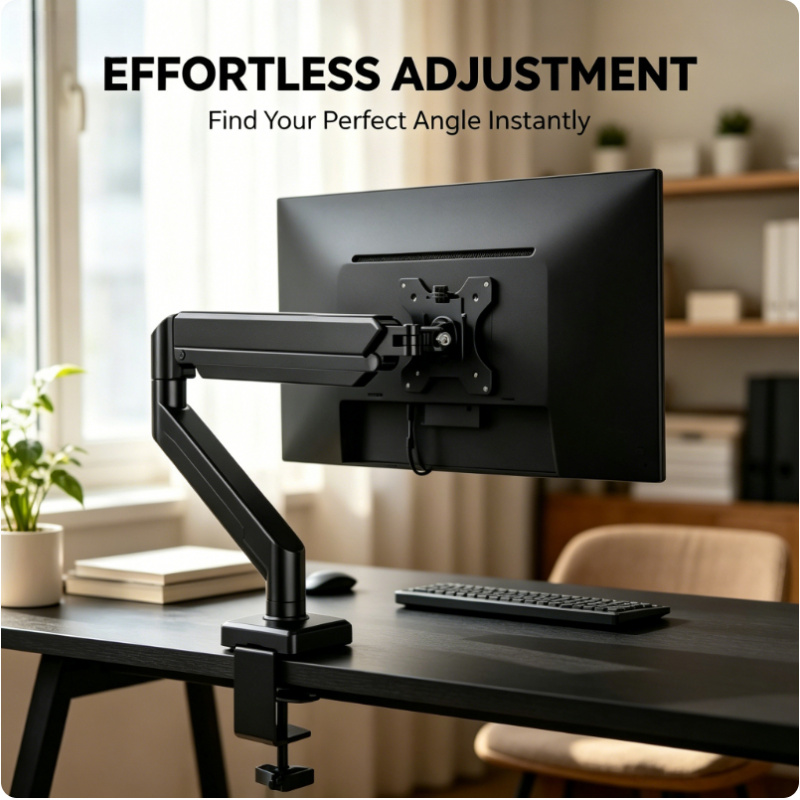 Monitor Arm Single - حامل شاشة أحادي قابل لتعديل الارتفاع