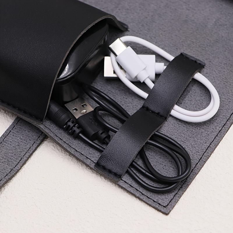 1 قطعة بو الجلود متعددة مقصورة - مراجعة Tech Accessories Storage وسعره